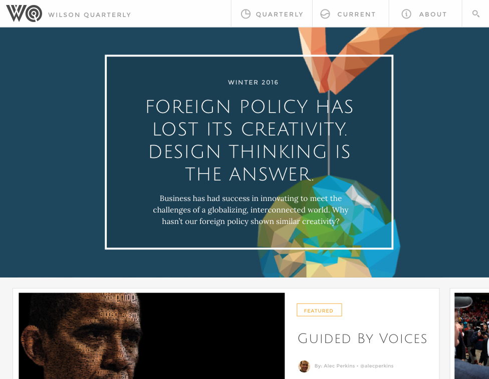 screenshots of the wilson quarterly